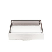 NERO 130MM SQUARE TILE INSERT FLOOR WASTE 80MM OUTLET BRUSHED NICKEL - Ideal Bathroom CentreNRFW007BN