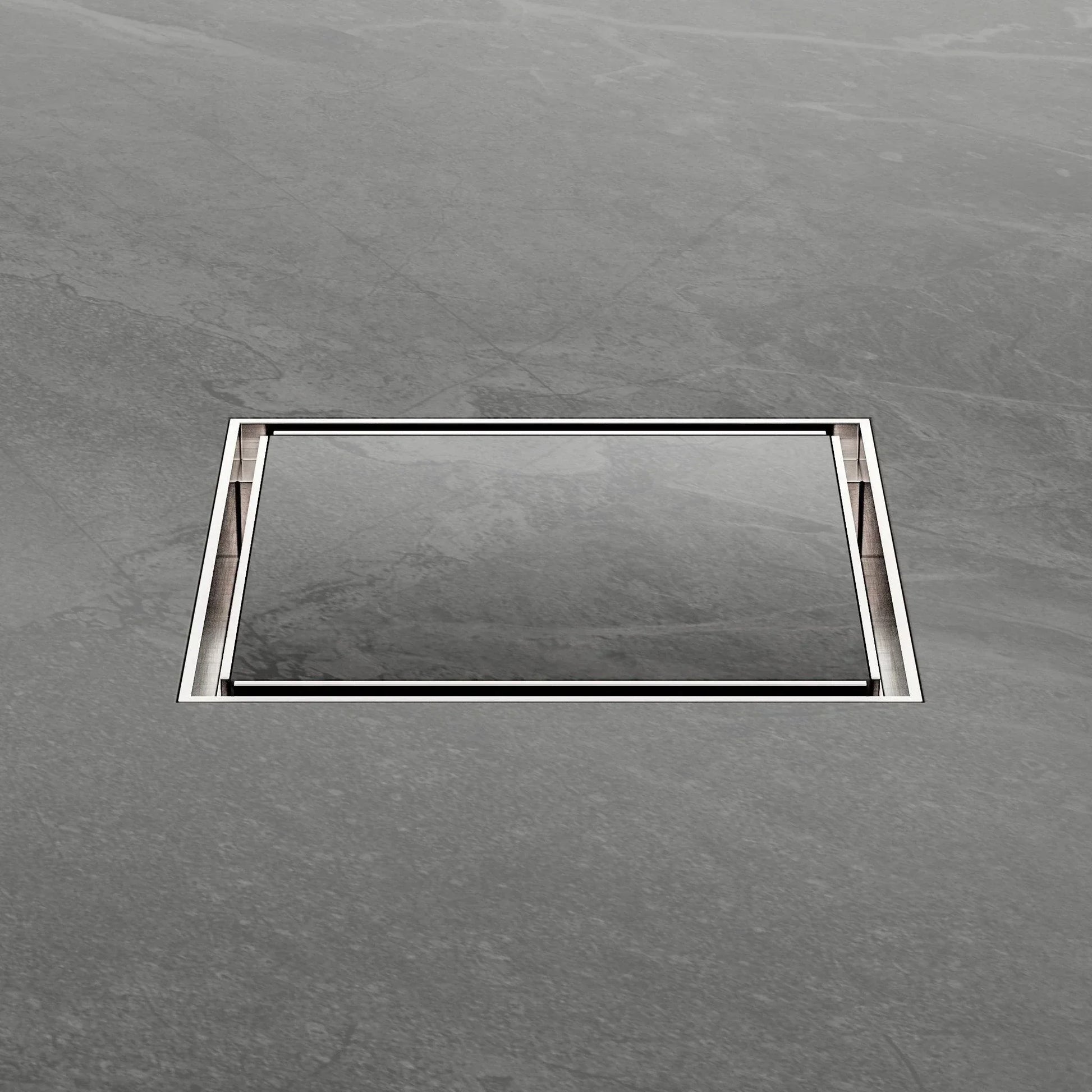 NERO 130MM SQUARE TILE INSERT FLOOR WASTE 80MM OUTLET BRUSHED NICKEL - Ideal Bathroom CentreNRFW007BN