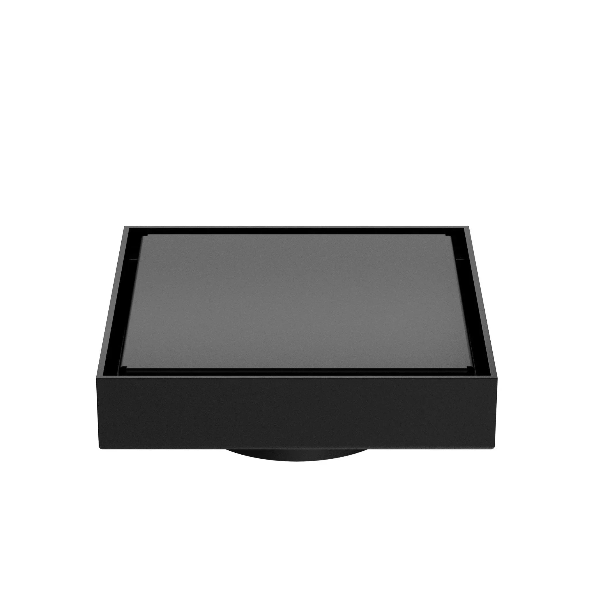 NERO 130MM SQUARE TILE INSERT FLOOR WASTE 80MM OUTLET MATTE BLACK - Ideal Bathroom CentreNRFW007MB