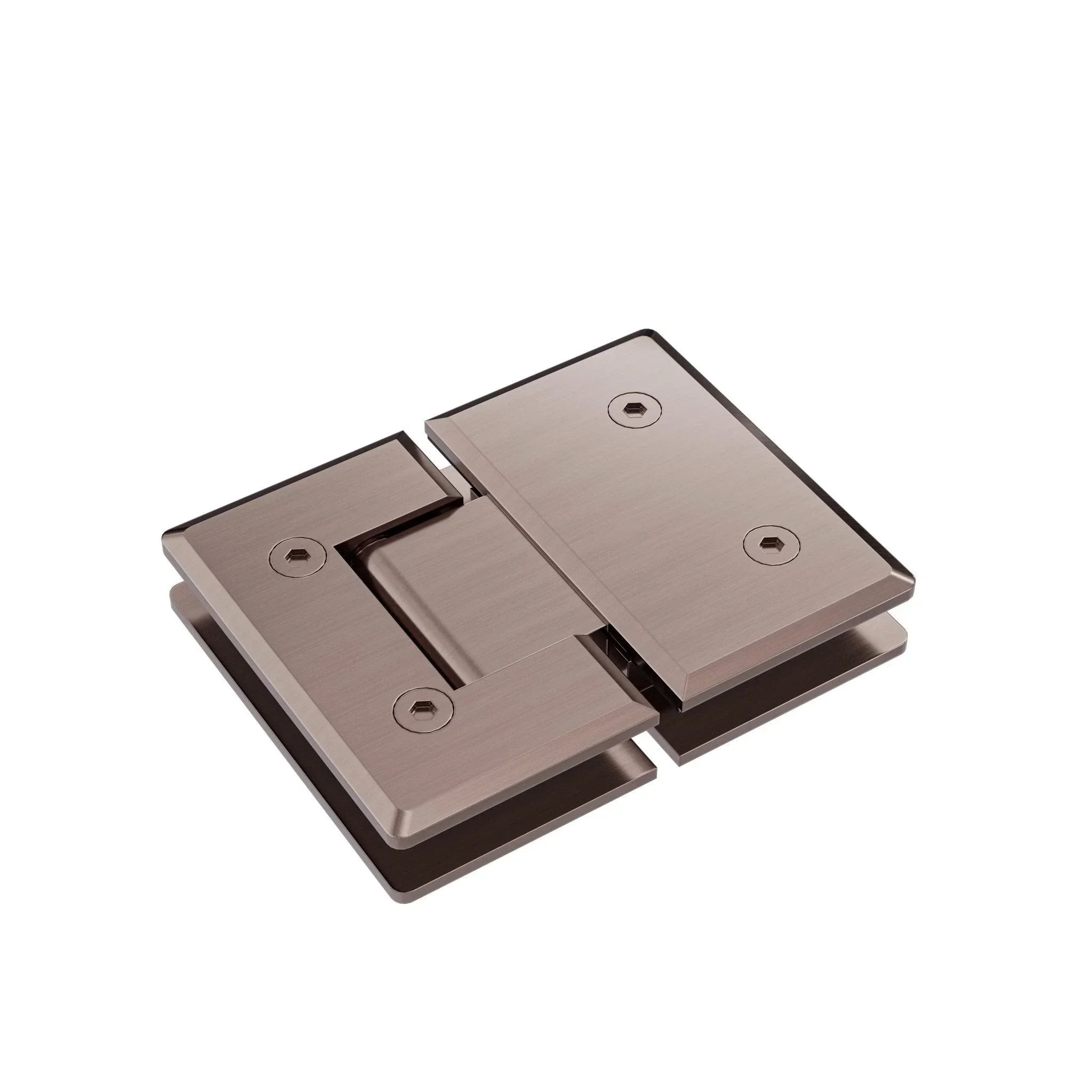 NERO 180 DEGREE GLASS TO GLASS SHOWER HINGE 10MM GLASS BRUSHED BRONZE - Ideal Bathroom CentreNRSH102BZ