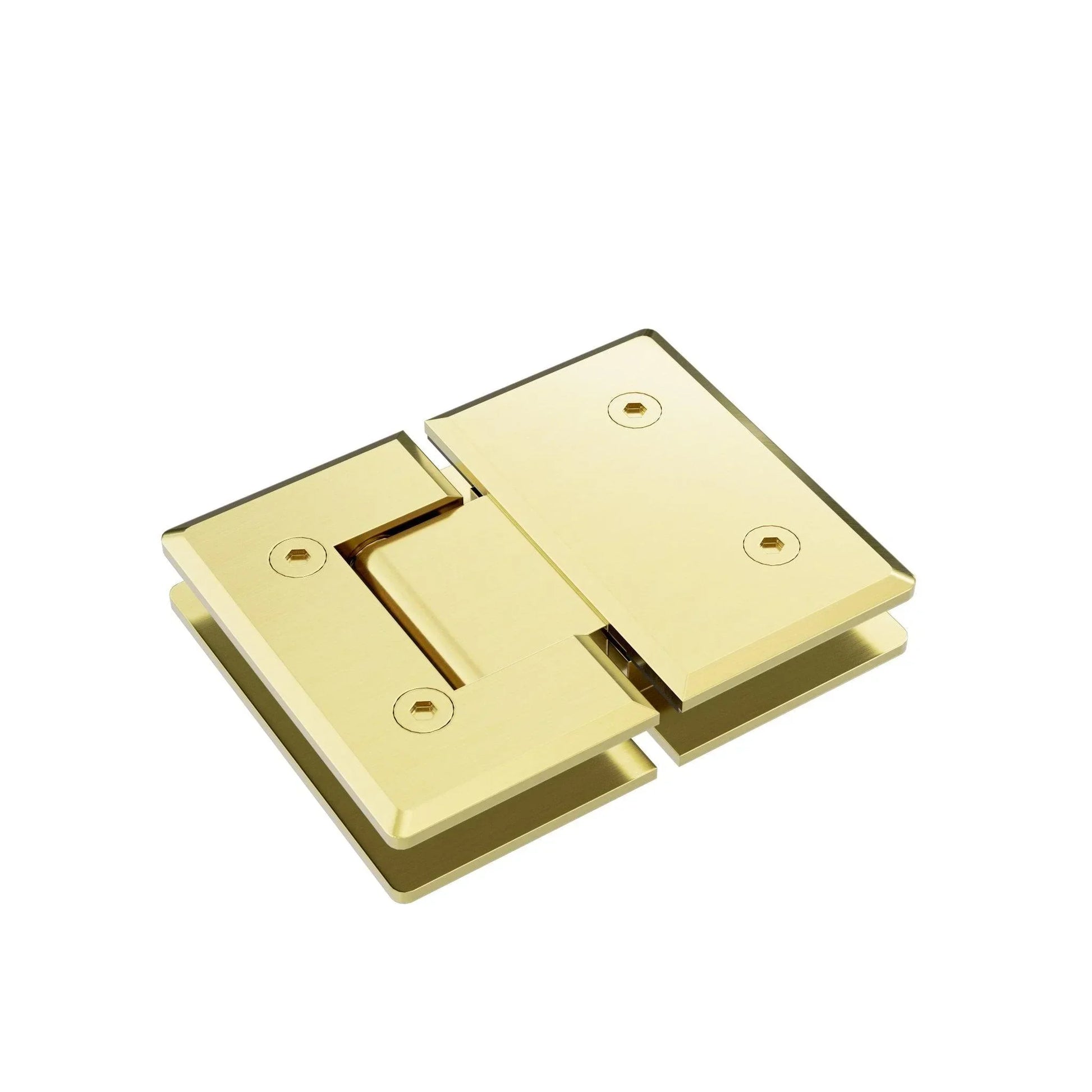 NERO 180 DEGREE GLASS TO GLASS SHOWER HINGE 10MM GLASS BRUSHED GOLD - Ideal Bathroom CentreNRSH102BG