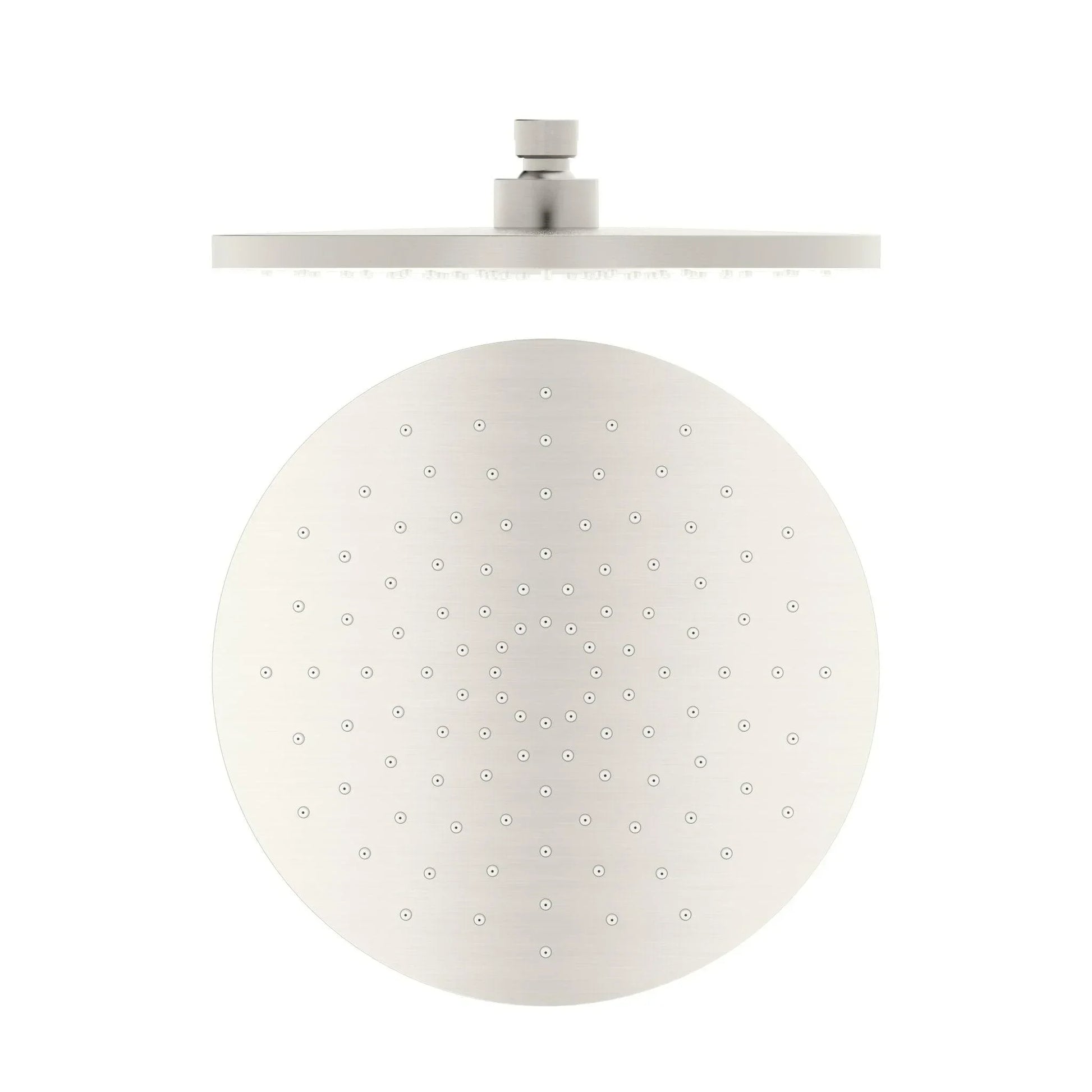 NERO 250MM ABS ROUND SHOWER HEAD BRUSHED NICKEL - Ideal Bathroom CentreNR508088BN
