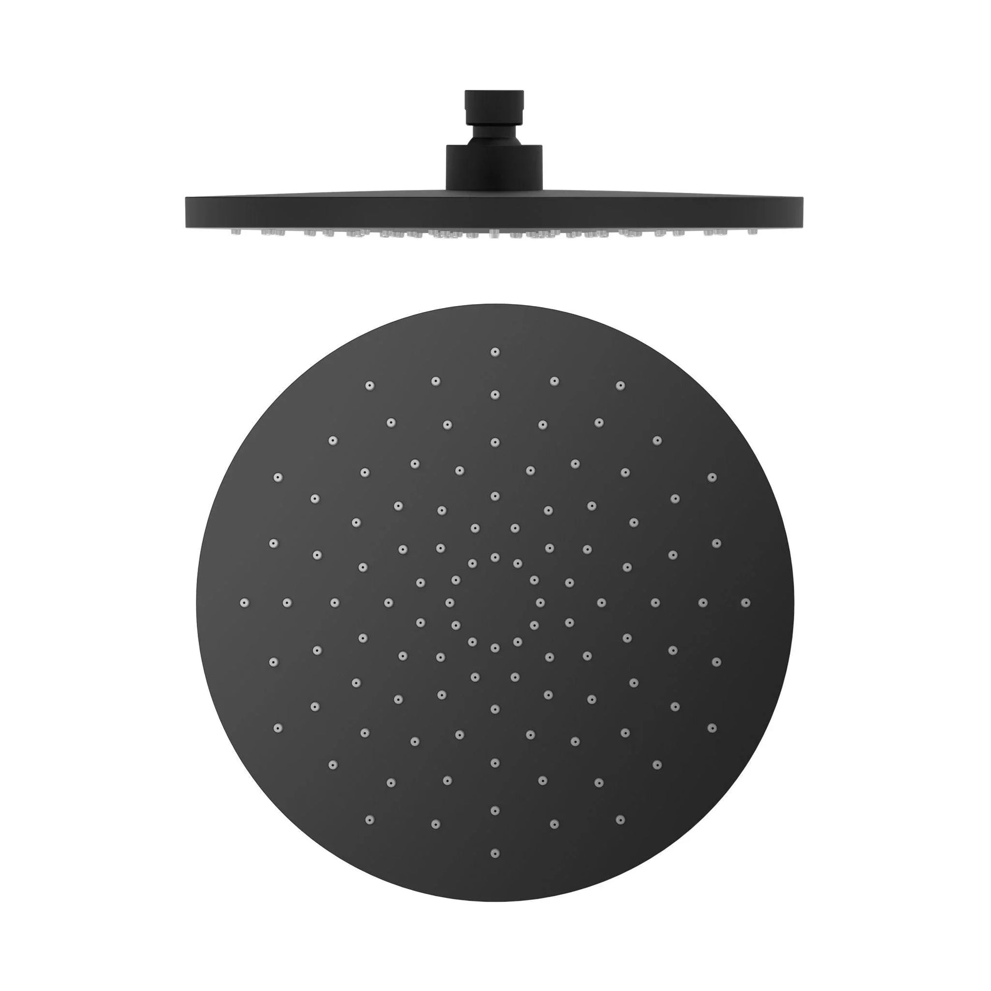 NERO 250MM ABS ROUND SHOWER HEAD MATTE BLACK - Ideal Bathroom CentreNR508088MB