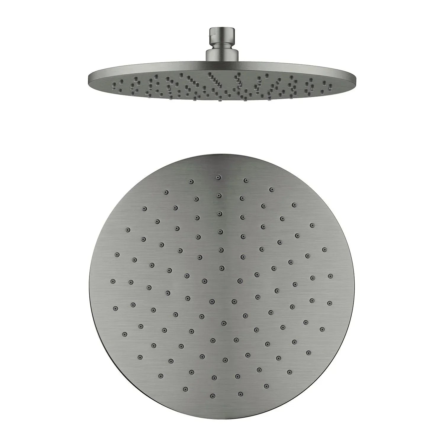 NERO 250MM ROUND SHOWER HEAD GUN METAL - Ideal Bathroom CentreNRROA1001GM