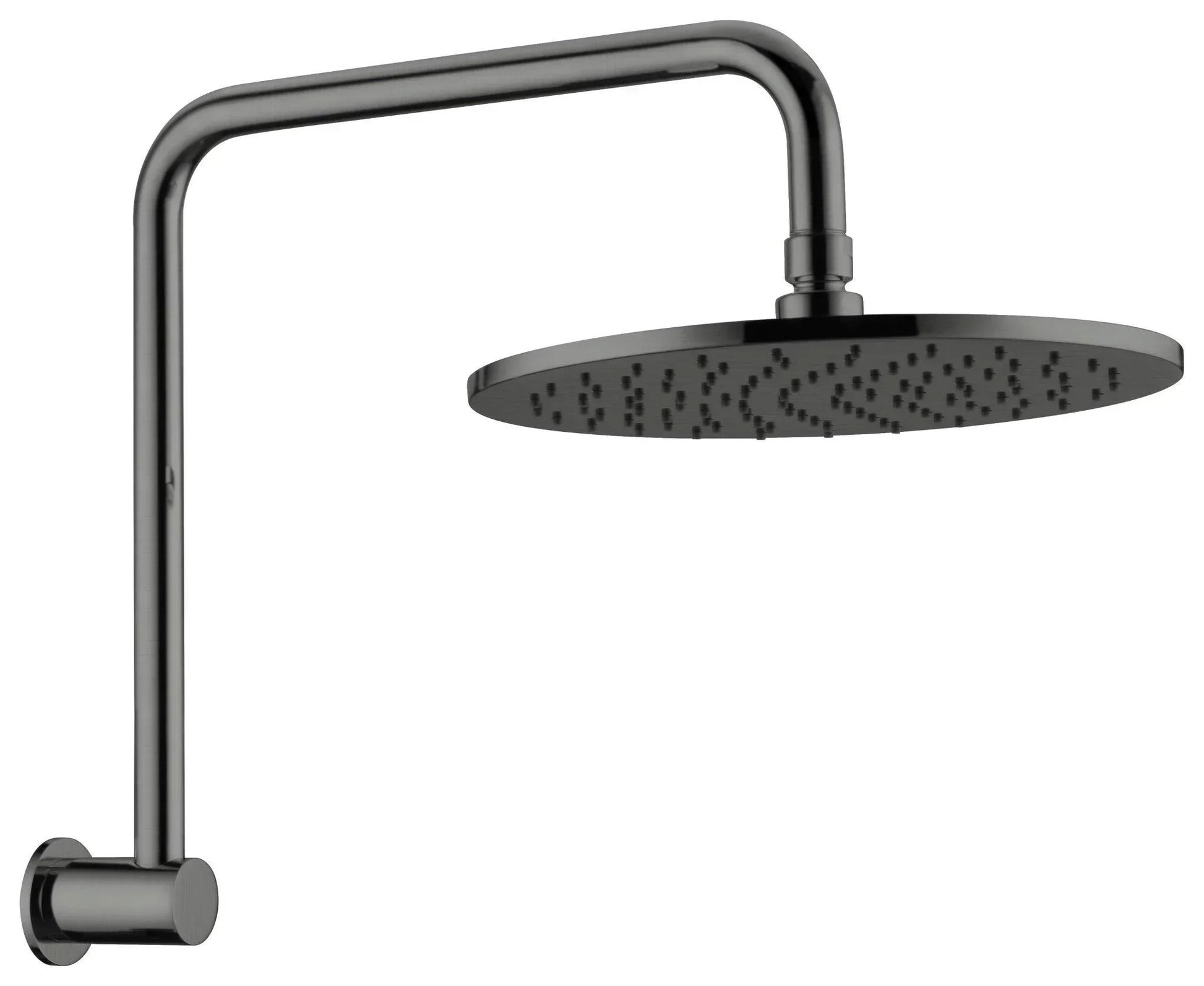 NERO 300MM ROUND SHOWER HEAD GUN METAL - Ideal Bathroom CentreNRROA1202GM
