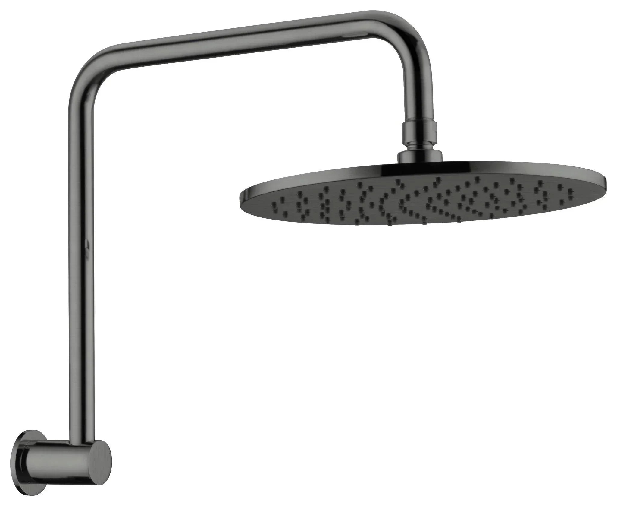 NERO 300MM ROUND SHOWER HEAD GUN METAL - Ideal Bathroom CentreNRROA1202GM
