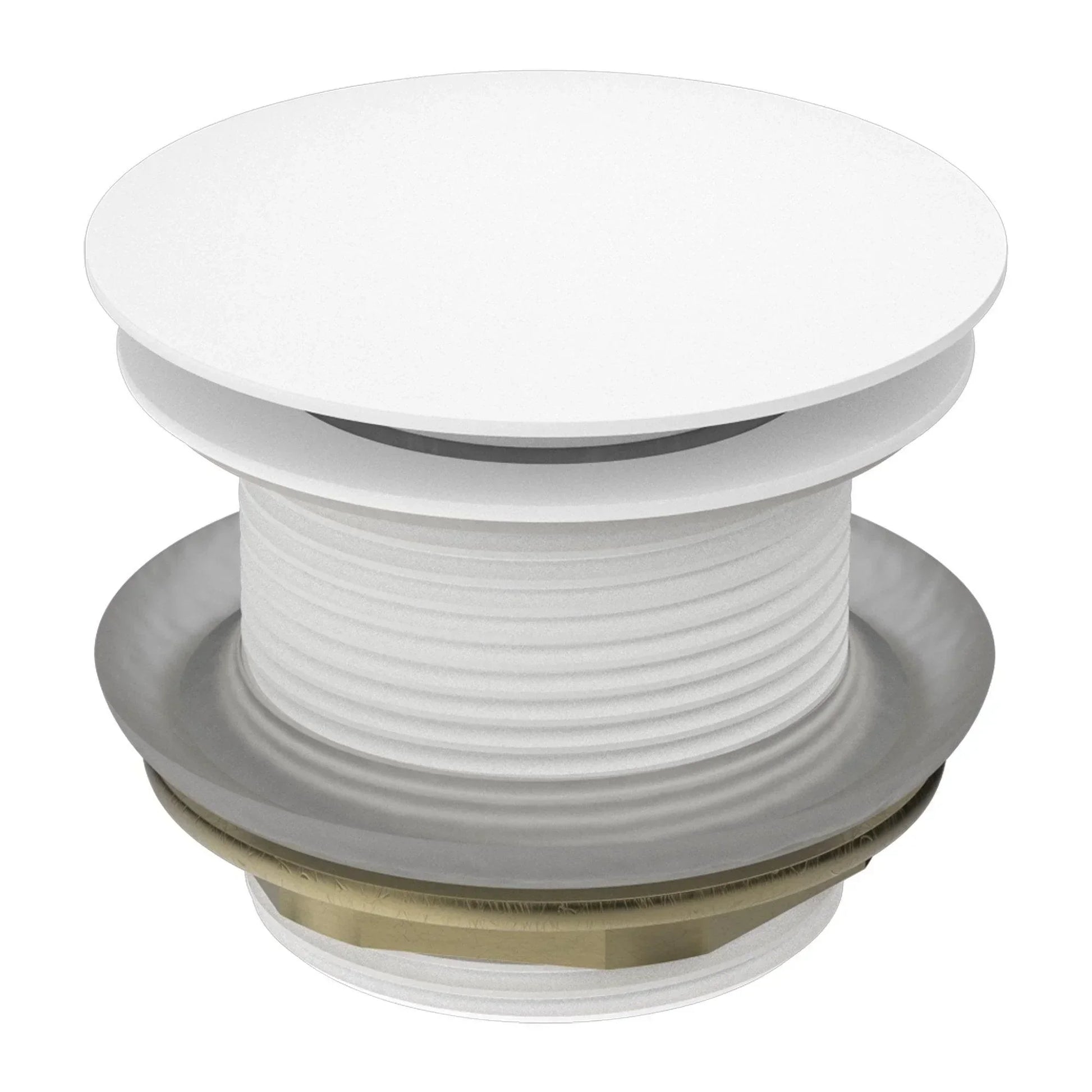 NERO 40MM BATH POP-UP PLUG WITH REMOVABLE WASTE NO OVERFLOW MATTE WHITE - Ideal Bathroom CentreNRA707MW