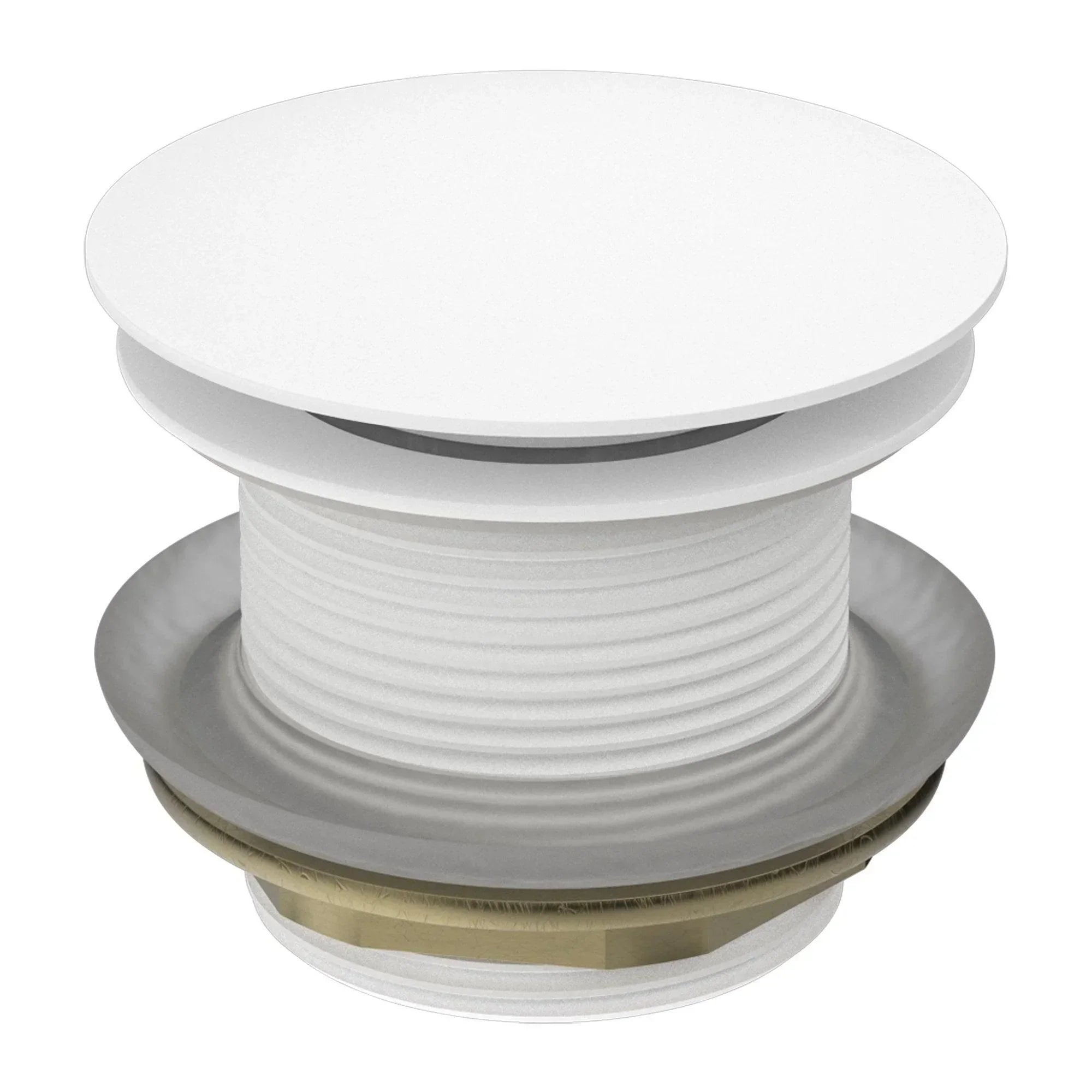 NERO 40MM BATH POP-UP PLUG WITH REMOVABLE WASTE NO OVERFLOW MATTE WHITE - Ideal Bathroom CentreNRA707MW