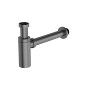 NERO 40MM ROUND BOTTLE TRAP GUN METAL - Ideal Bathroom CentreNRA186wGM