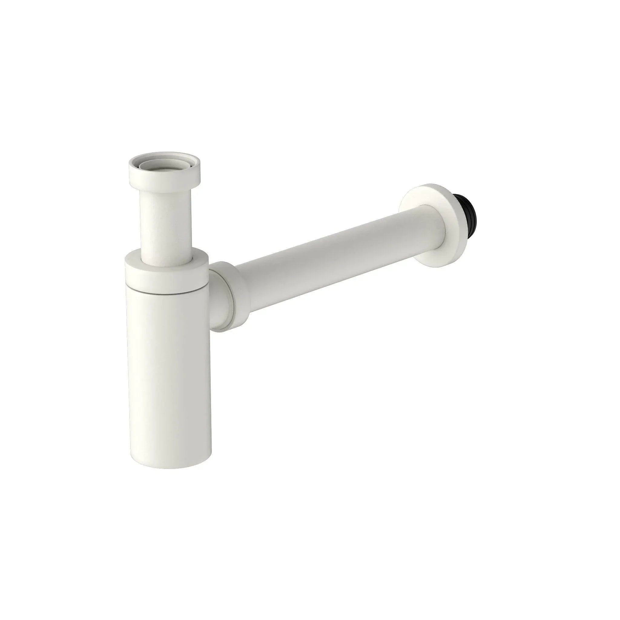 NERO 40MM ROUND BOTTLE TRAP MATTE WHITE - Ideal Bathroom CentreNRA186wMW