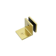 NERO 90 DEGREE GLASS TO WALL BRACKET 10MM GLASS BRUSHED GOLD - Ideal Bathroom CentreNRSH204BG