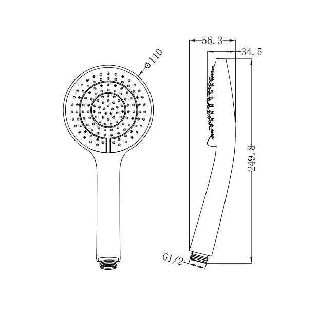 NERO AIR HAND SHOWER MATTE BLACK - Ideal Bathroom CentreNR508074MB