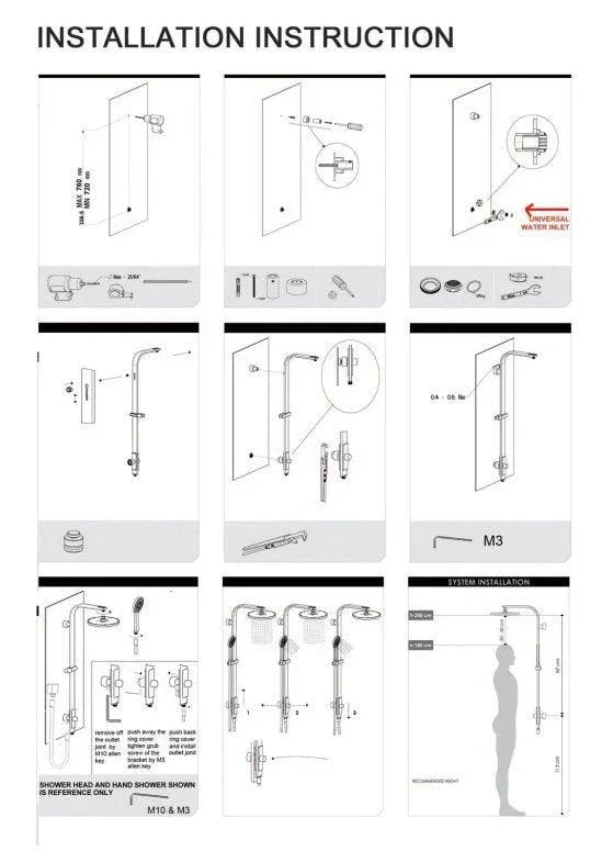 NERO ASTRA RAIN ROUND TWIN SHOWERDOUBLE HOSE CHROME - Ideal Bathroom CentreNR281305bCH