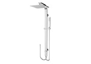 NERO ASTRA RAIN SQUARE TWIN SHOWER DOUBLE HOSE CHROME - Ideal Bathroom CentreNR281305dCH