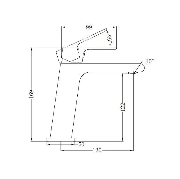 NERO BIANCA BASIN MIXER GUN METAL - Ideal Bathroom CentreNR321501GM