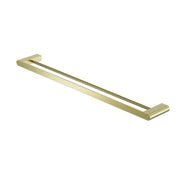 NERO BIANCA DOUBLE TOWEL RAIL 800MM BRUSHED GOLD - Ideal Bathroom CentreNR9030dBG