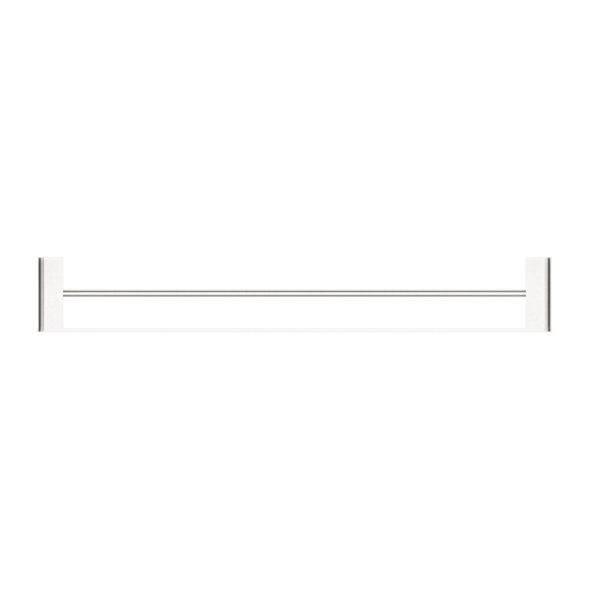 NERO BIANCA DOUBLE TOWEL RAIL 800MM BRUSHED NICKEL - Ideal Bathroom CentreNR9030dBN