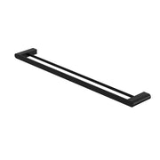 NERO BIANCA DOUBLE TOWEL RAIL 800MM MATTE BLACK - Ideal Bathroom CentreNR9030dMB