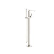 Nero Bianca Floor Standing Bath Mixer With Hand Shower, Brushed Nickel - Ideal Bathroom CentreNR321503aBN