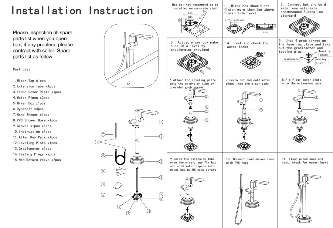 NERO BIANCA FREESTANDING BATH MIXER WITH HAND SHOWER GUN METAL - Ideal Bathroom CentreNR321503aGM