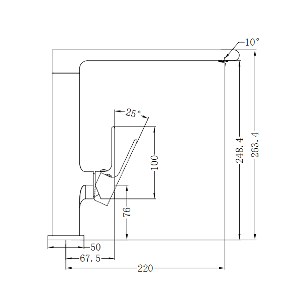 NERO BIANCA KITCHEN MIXER BRUSHED NICKEL - Ideal Bathroom CentreNR321507BN