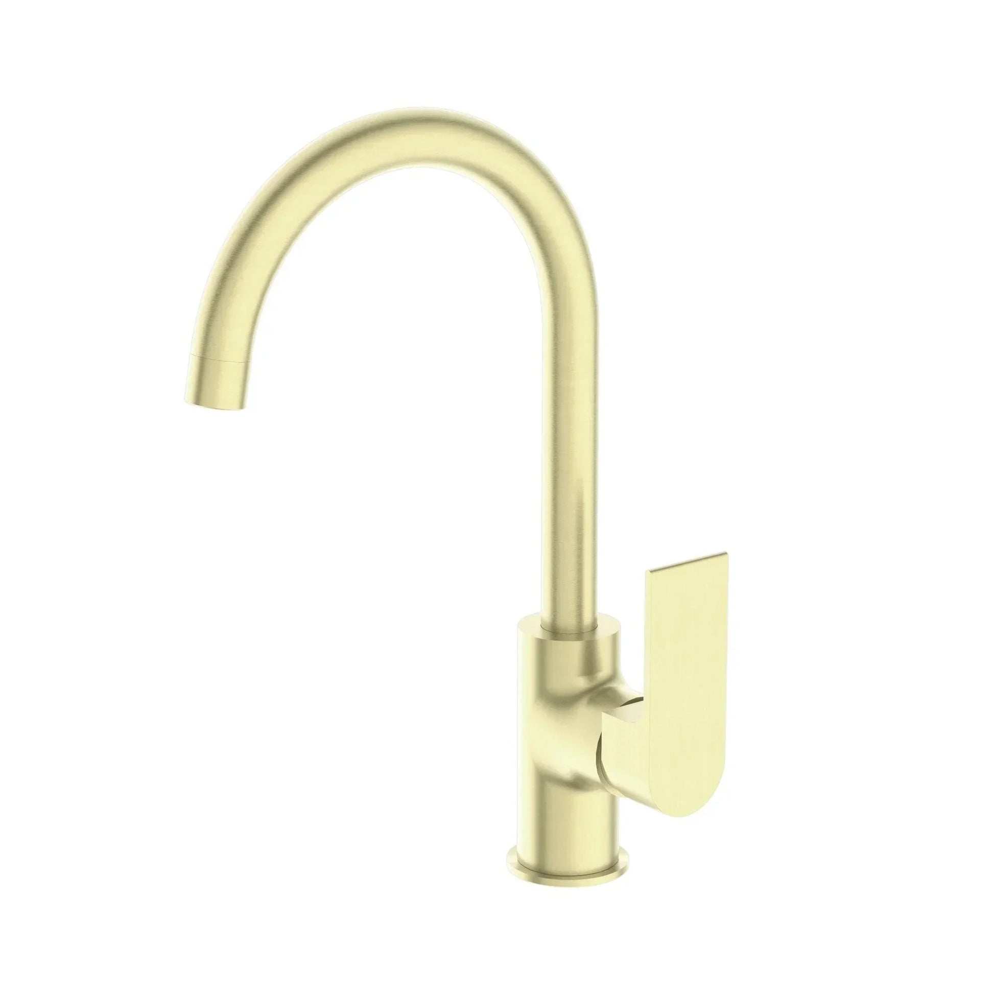 NERO BIANCA KTICHEN MIXER GOOSENECK SPOUT BRUSHED GOLD - Ideal Bathroom CentreNR321506BG
