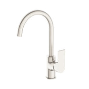 NERO BIANCA KTICHEN MIXER GOOSENECK SPOUT BRUSHED NICKEL - Ideal Bathroom CentreNR321506BN