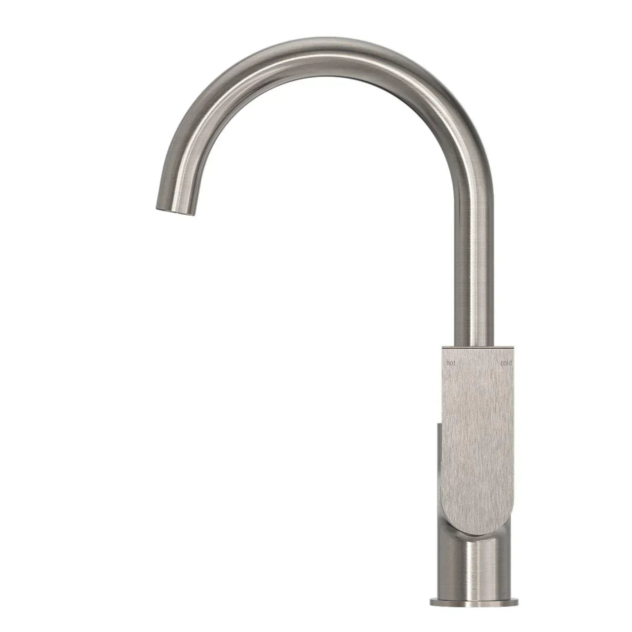 NERO BIANCA KTICHEN MIXER GOOSENECK SPOUT BRUSHED NICKEL - Ideal Bathroom CentreNR321506BN
