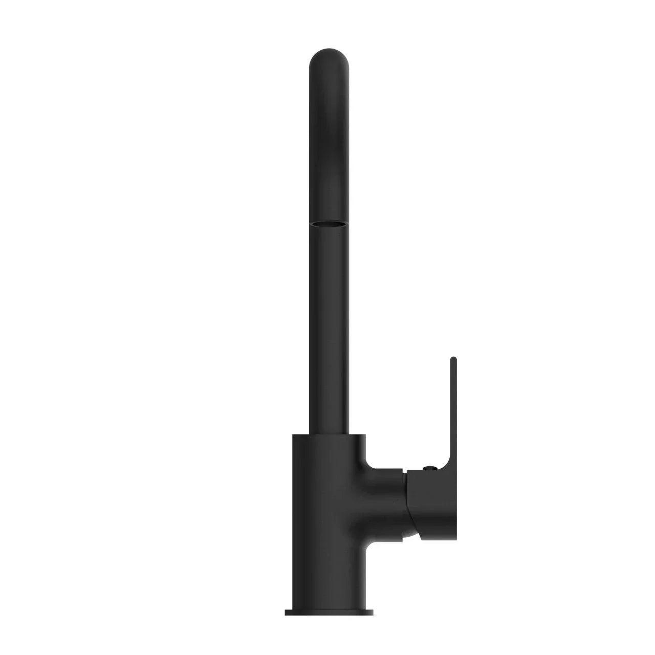 NERO BIANCA KTICHEN MIXER GOOSENECK SPOUT MATTE BLACK - Ideal Bathroom CentreNR321506MB