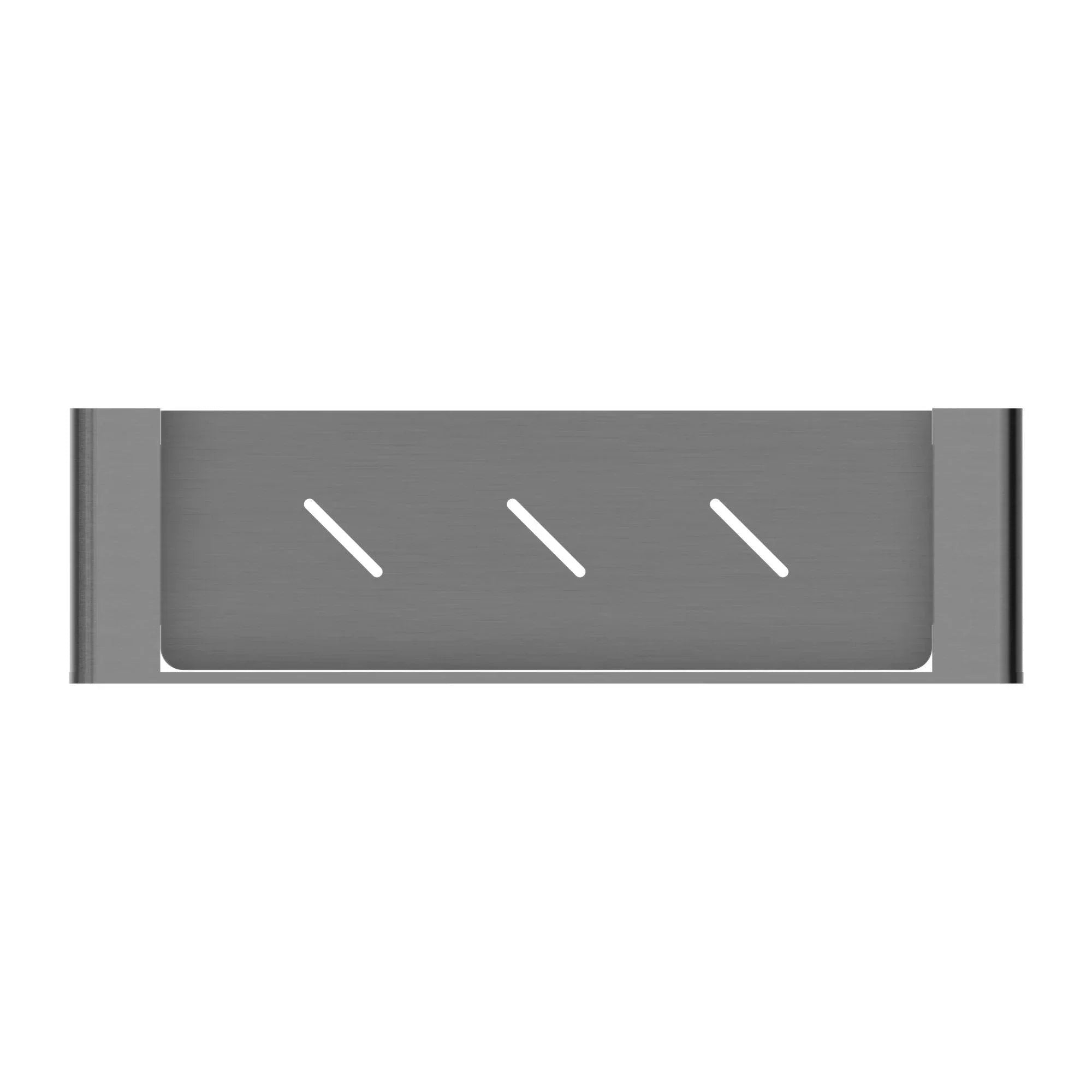 NERO BIANCA METAL SHOWER SHELF GUN METAL - Ideal Bathroom CentreNR9087aGM