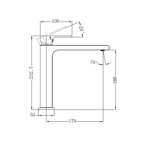 NERO BIANCA MID TALL BASIN MIXER BRUSHED NICKEL - Ideal Bathroom CentreNR321501dBN