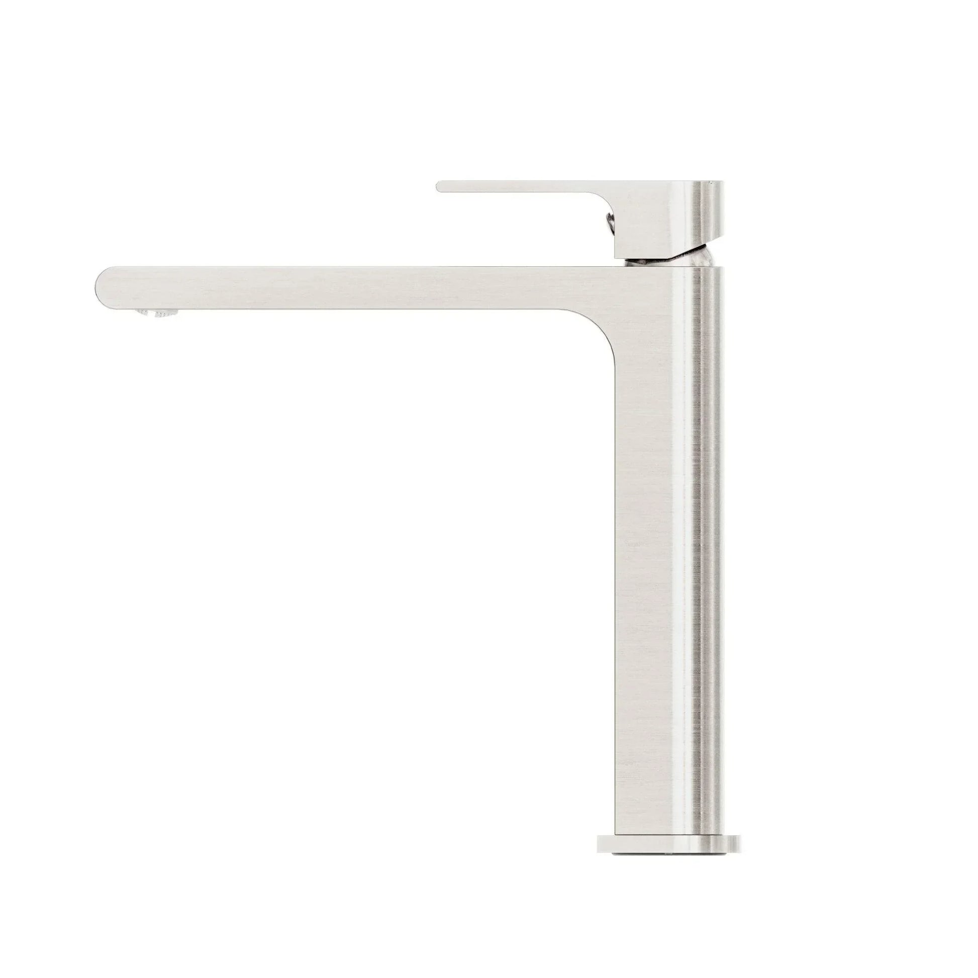 NERO BIANCA MID TALL BASIN MIXER BRUSHED NICKEL - Ideal Bathroom CentreNR321501dBN