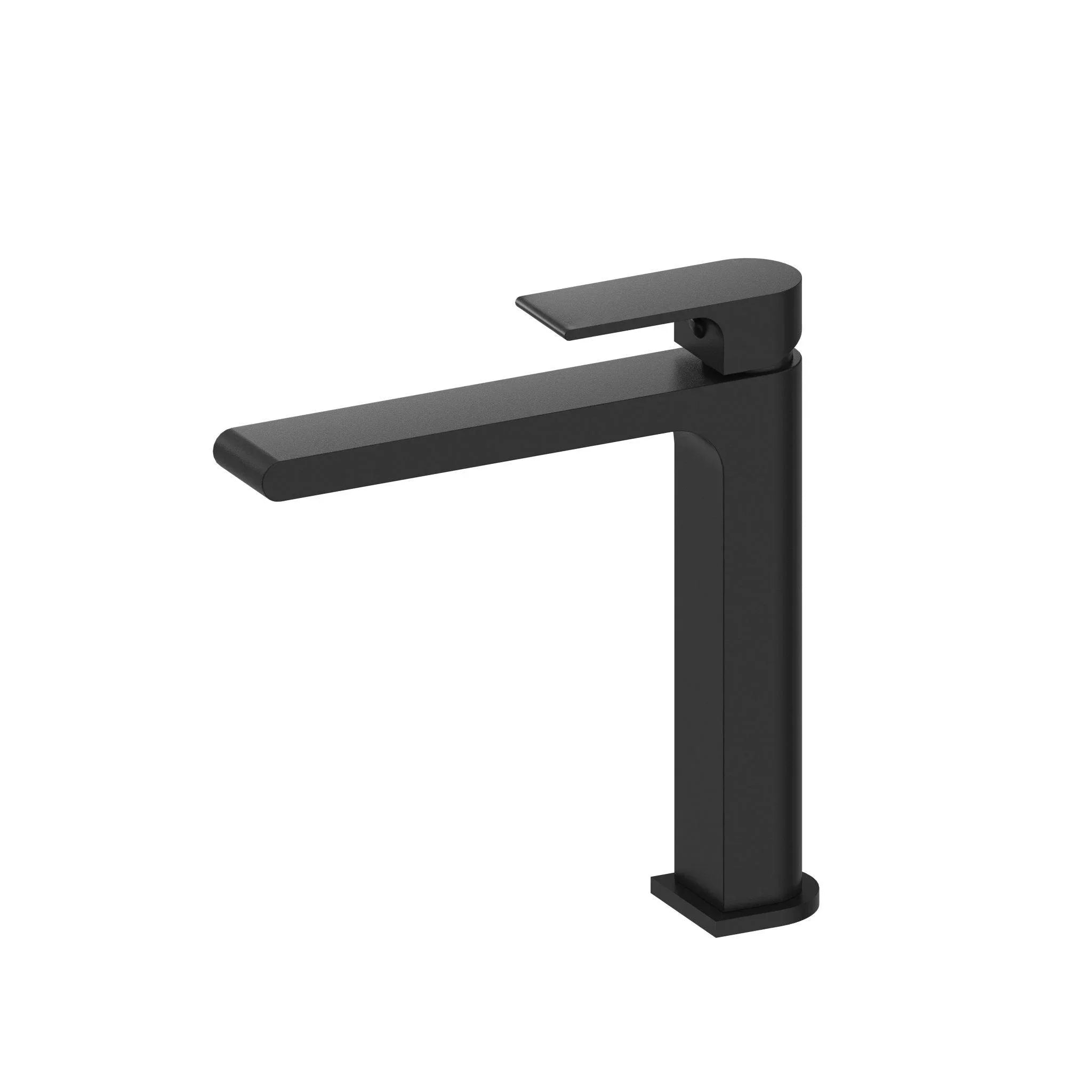 NERO BIANCA MID TALL BASIN MIXER MATTE BLACK - Ideal Bathroom CentreNR321501dMB