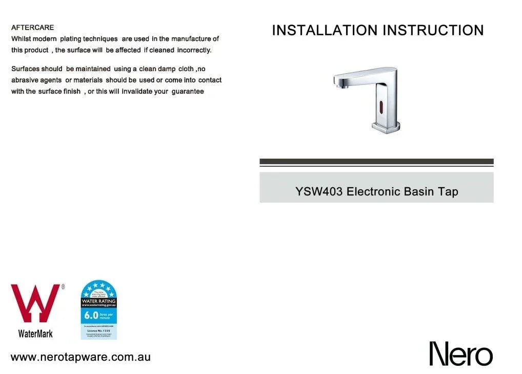 NERO BIANCA SENSOR TAP CHROME - Ideal Bathroom CentreNR403CH