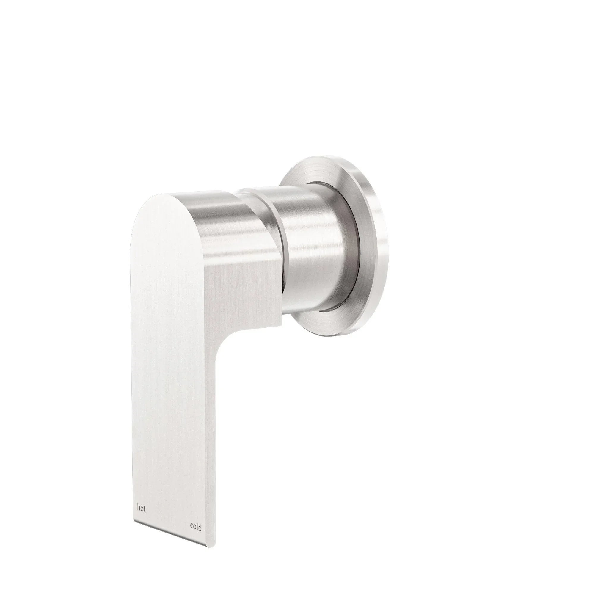 NERO BIANCA SHOWER MIXER 60MM PLATE BRUSHED NICKEL - Ideal Bathroom CentreNR321511HBN