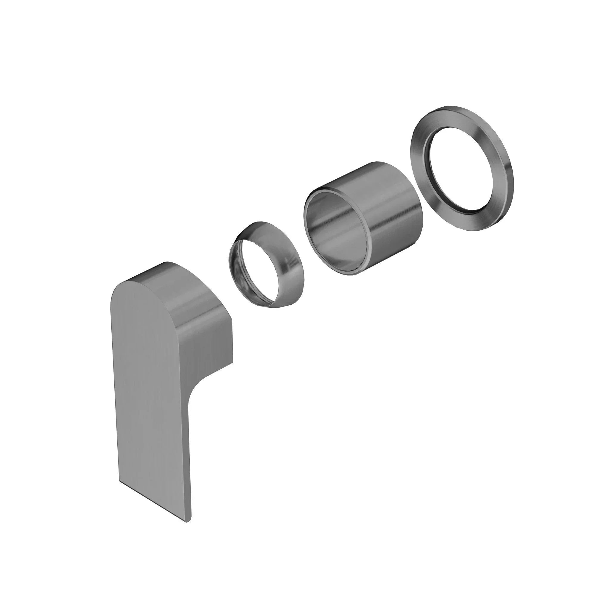 NERO BIANCA SHOWER MIXER 60MM PLATE TRIM KITS ONLY GUN METAL - Ideal Bathroom CentreNR321511HTGM