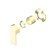 NERO BIANCA SHOWER MIXER 80MM PLATE TRIM KITS ONLY BRUSHED GOLD - Ideal Bathroom CentreNR321511DTBG