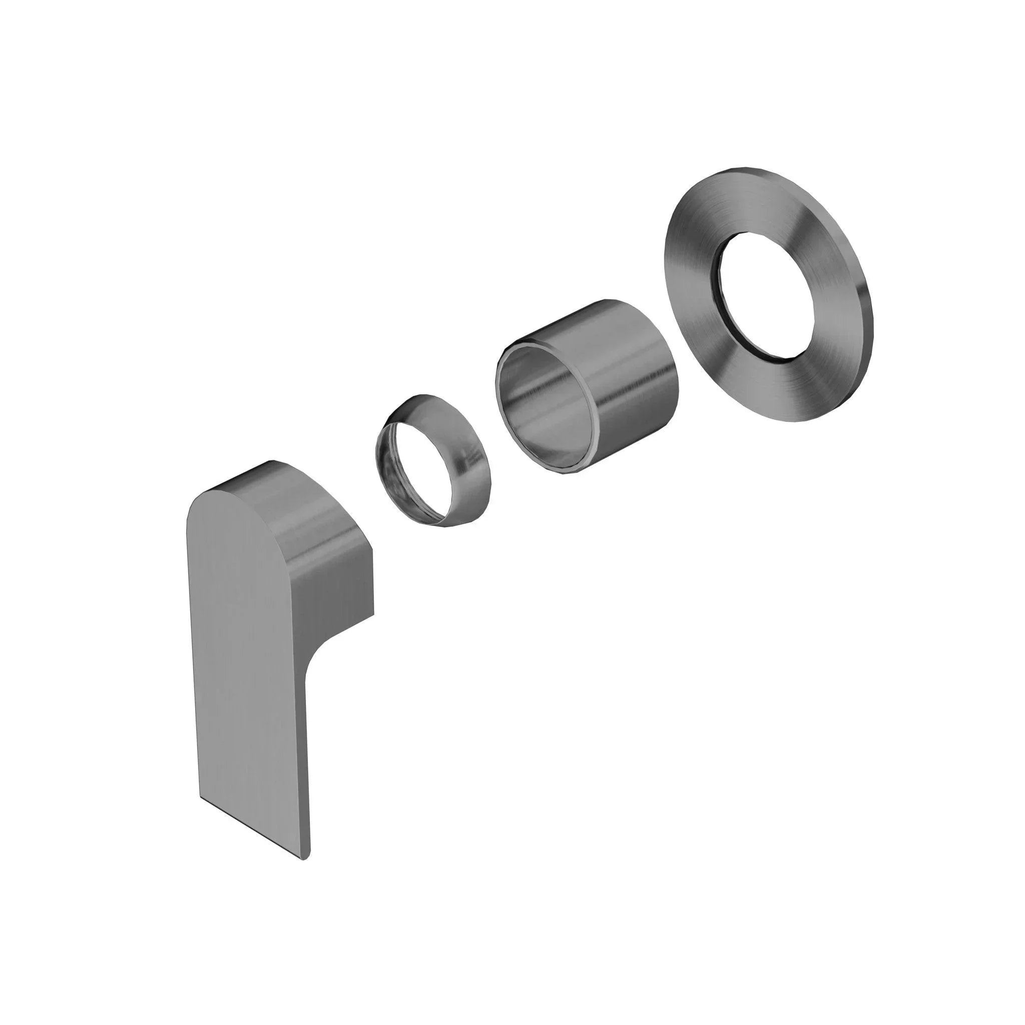 NERO BIANCA SHOWER MIXER 80MM PLATE TRIM KITS ONLY GUN METAL - Ideal Bathroom CentreNR321511DTGM