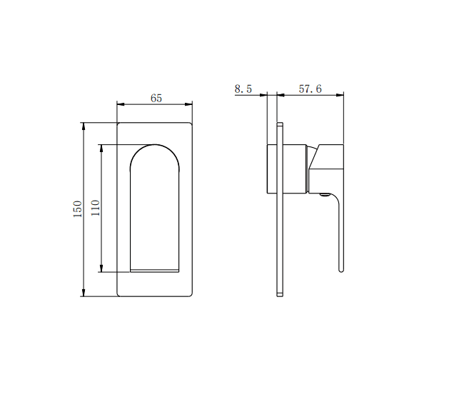 NERO BIANCA SHOWER MIXER TRIM KITS ONLY GUN METAL - Ideal Bathroom CentreNR321511TGM