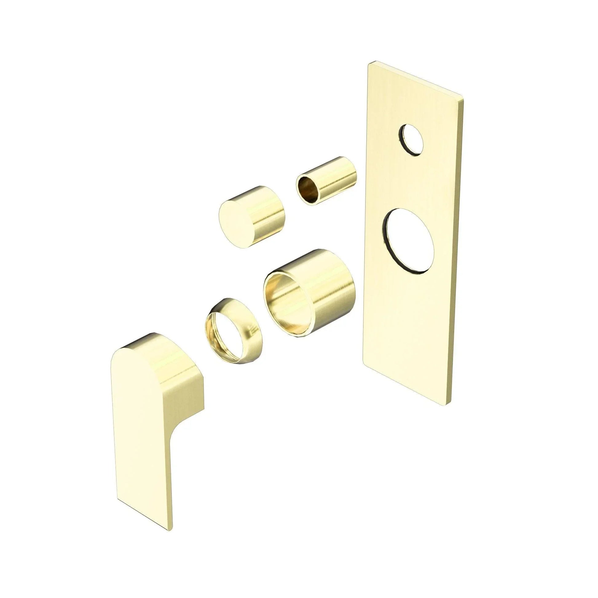 NERO BIANCA SHOWER MIXER WITH DIVERTOR TRIM KITS ONLY BRUSHED GOLD - Ideal Bathroom CentreNR321511ATBG