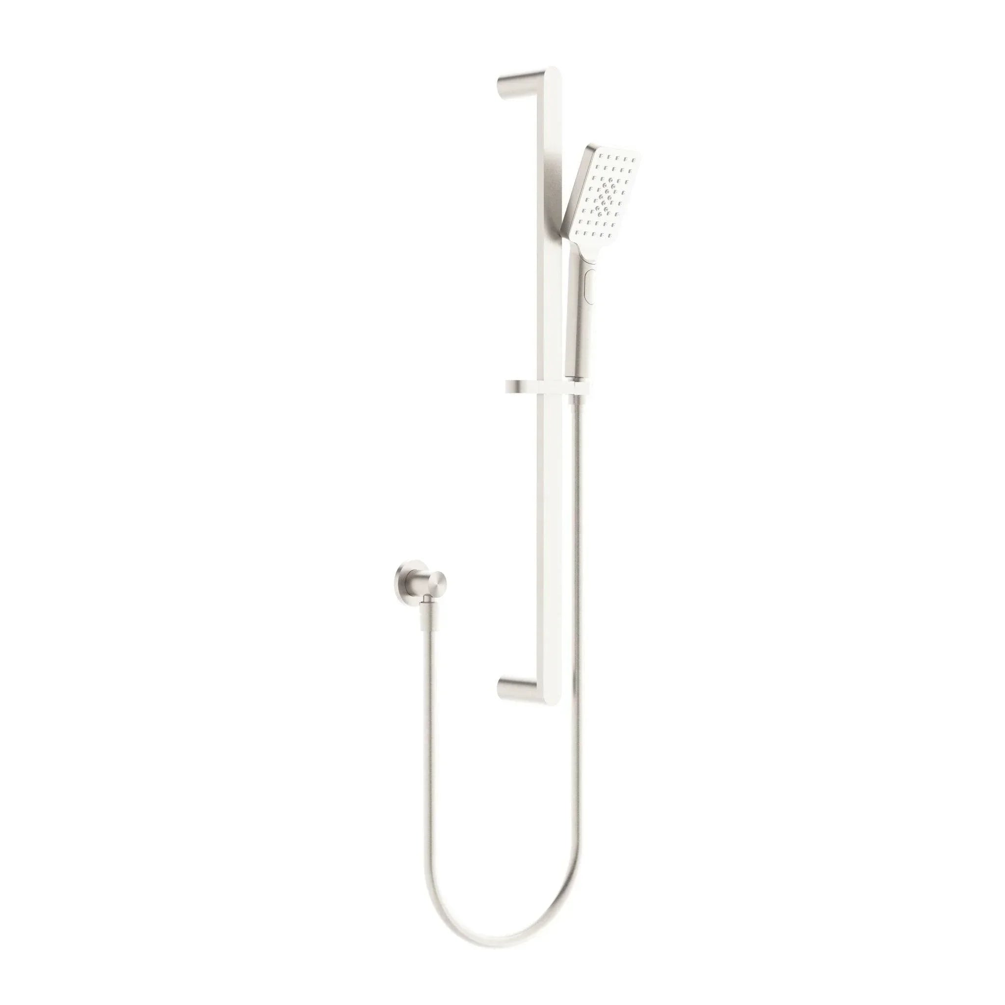 NERO BIANCA SHOWER RAIL BRUSHED NICKEL - Ideal Bathroom CentreNR30803BN