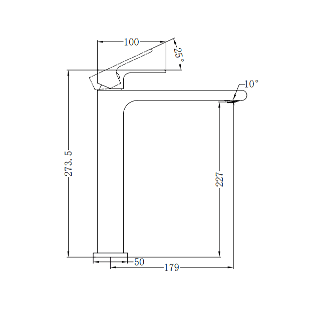 NERO BIANCA TALL BASIN MIXER GUN METAL - Ideal Bathroom CentreNR321501aGM