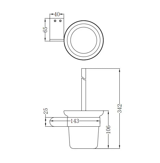 NERO BIANCA TOILET BRUSH HOLDER BRUSHED GOLD - Ideal Bathroom CentreNR9088BG