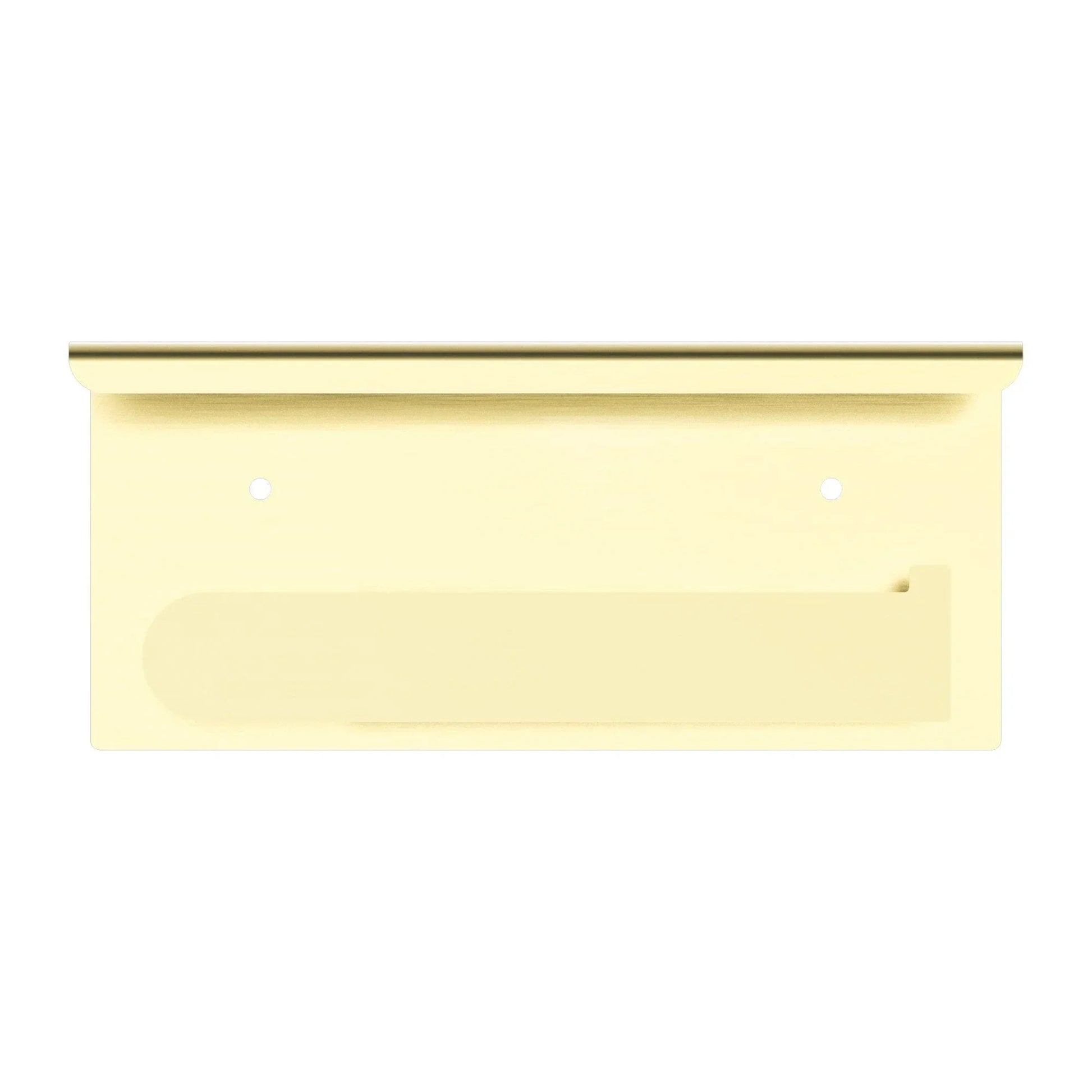 NERO BIANCA TOILET ROLL HOLDER WITH PHONE HOLDER BRUSHED GOLD - Ideal Bathroom CentreNR9086aBG