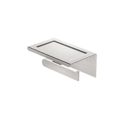 NERO BIANCA TOILET ROLL HOLDER WITH PHONE HOLDER BRUSHED NICKEL - Ideal Bathroom CentreNR9086aBN