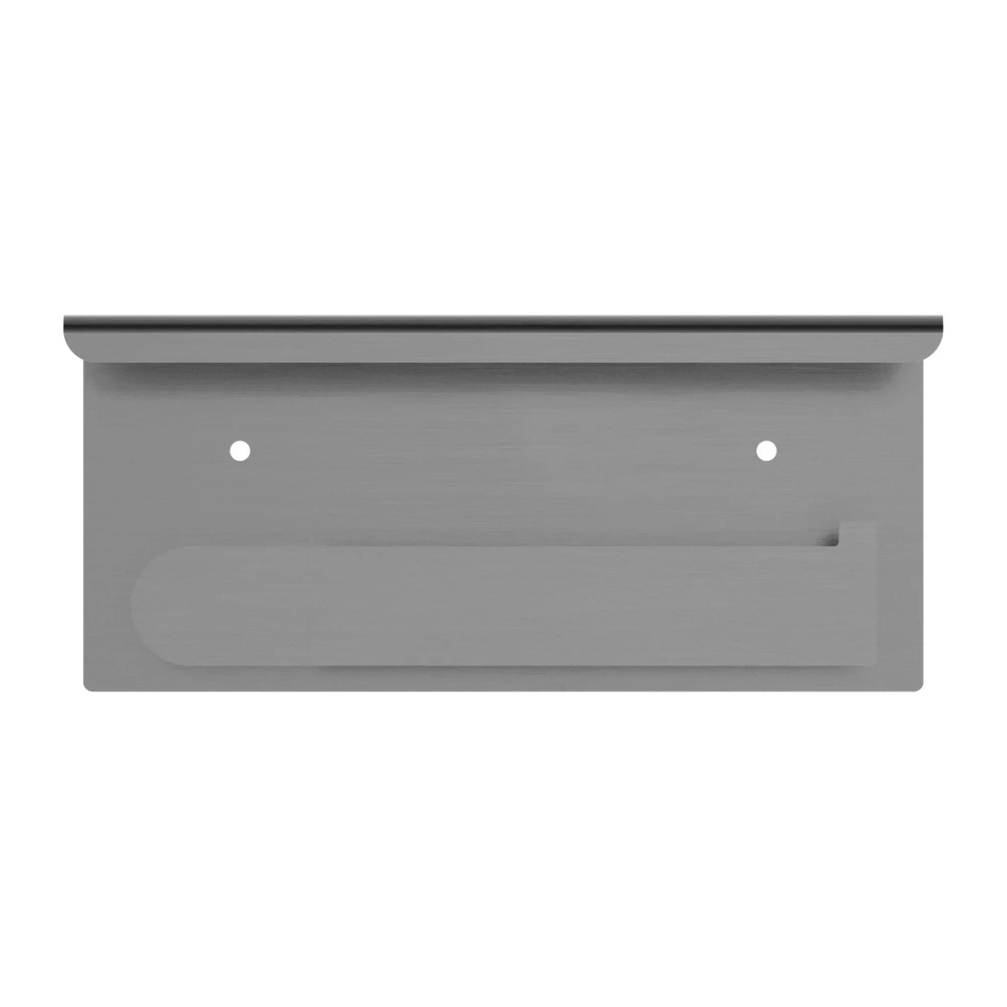 NERO BIANCA TOILET ROLL HOLDER WITH PHONE HOLDER GUN METAL - Ideal Bathroom CentreNR9086aGM