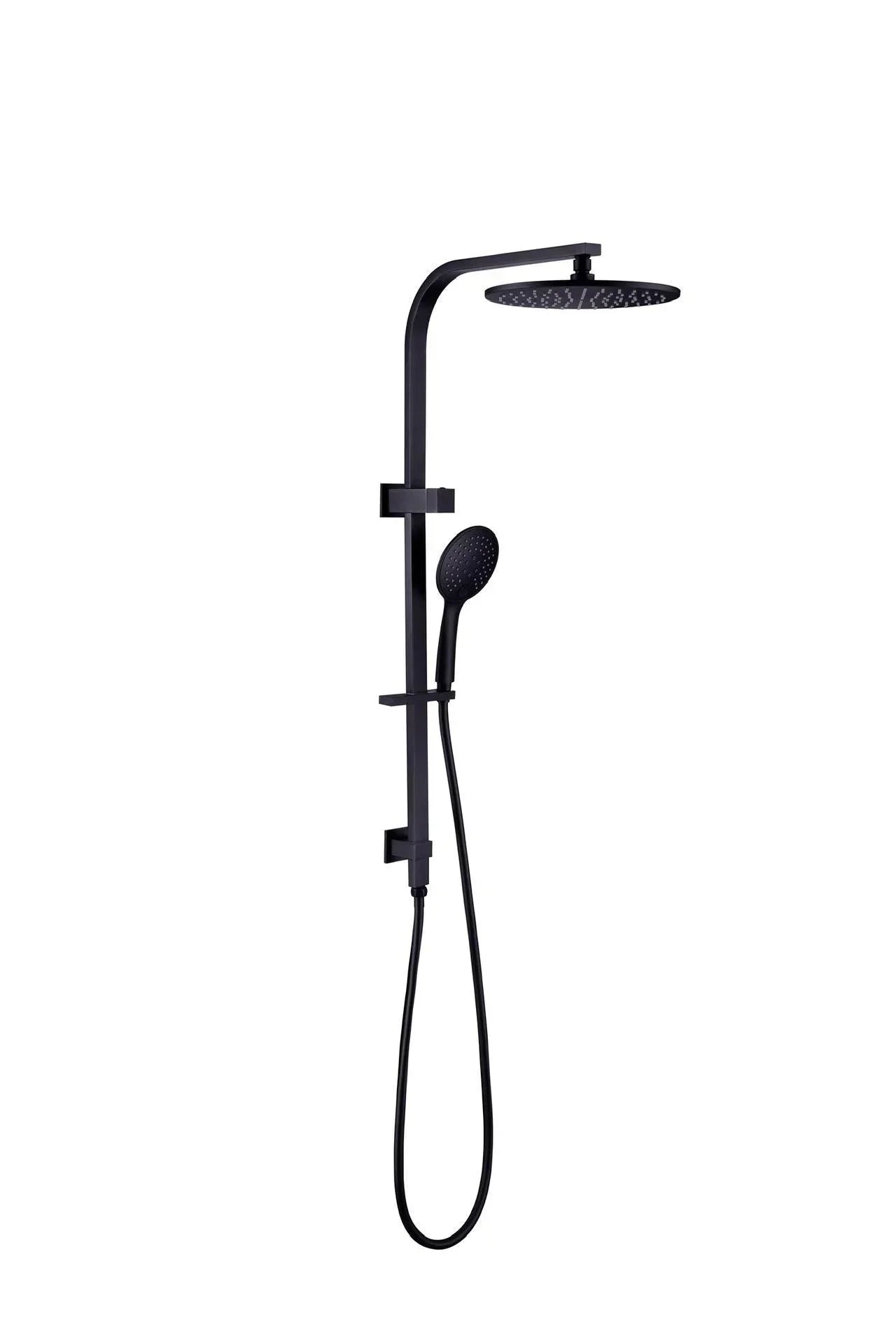 NERO BIANCA TWIN SHOWER MATTE BLACK - Ideal Bathroom CentreNR250805cMB