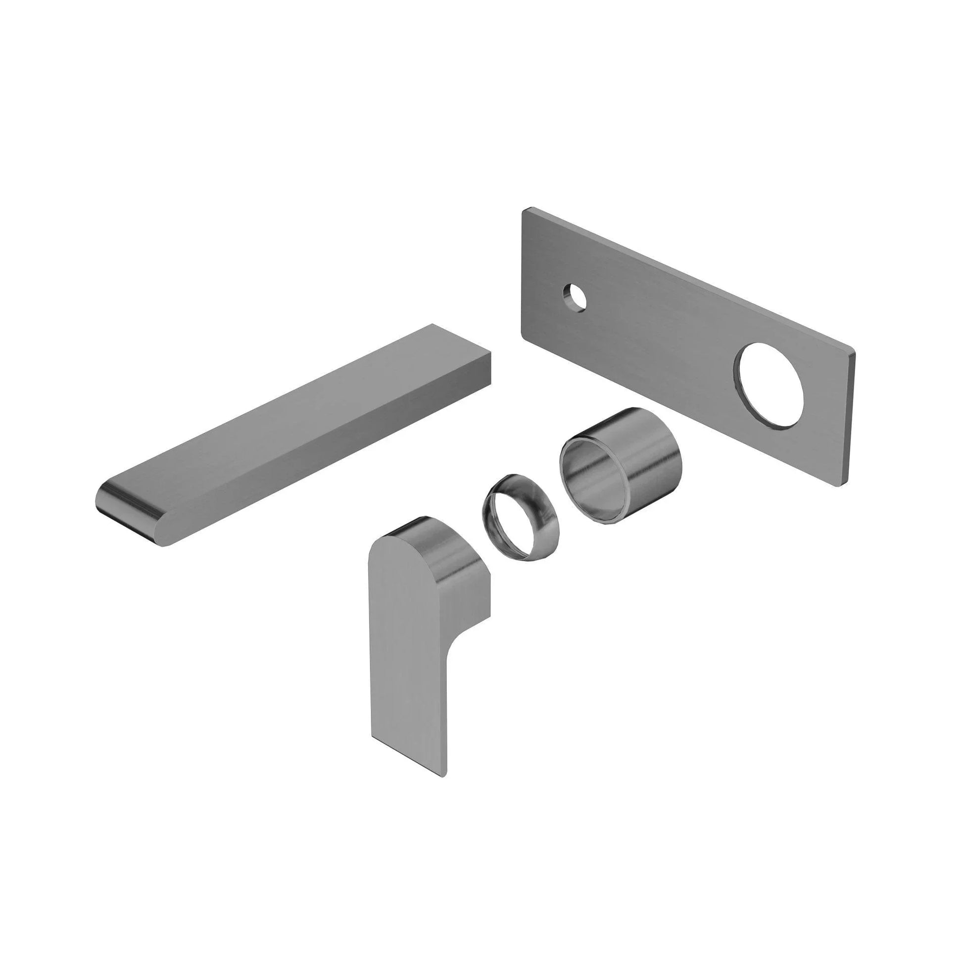 NERO BIANCA WALL BASIN/BATH MIXER 187MM TRIM KITS ONLY GUN METAL - Ideal Bathroom CentreNR321510ATGM