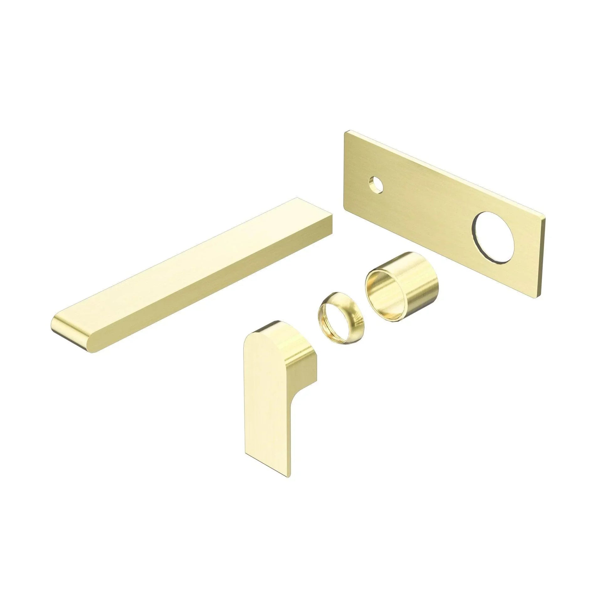 NERO BIANCA WALL BASIN/BATH MIXER 230MM TRIM KITS ONLY BRUSHED GOLD - Ideal Bathroom CentreNR321510BTBG