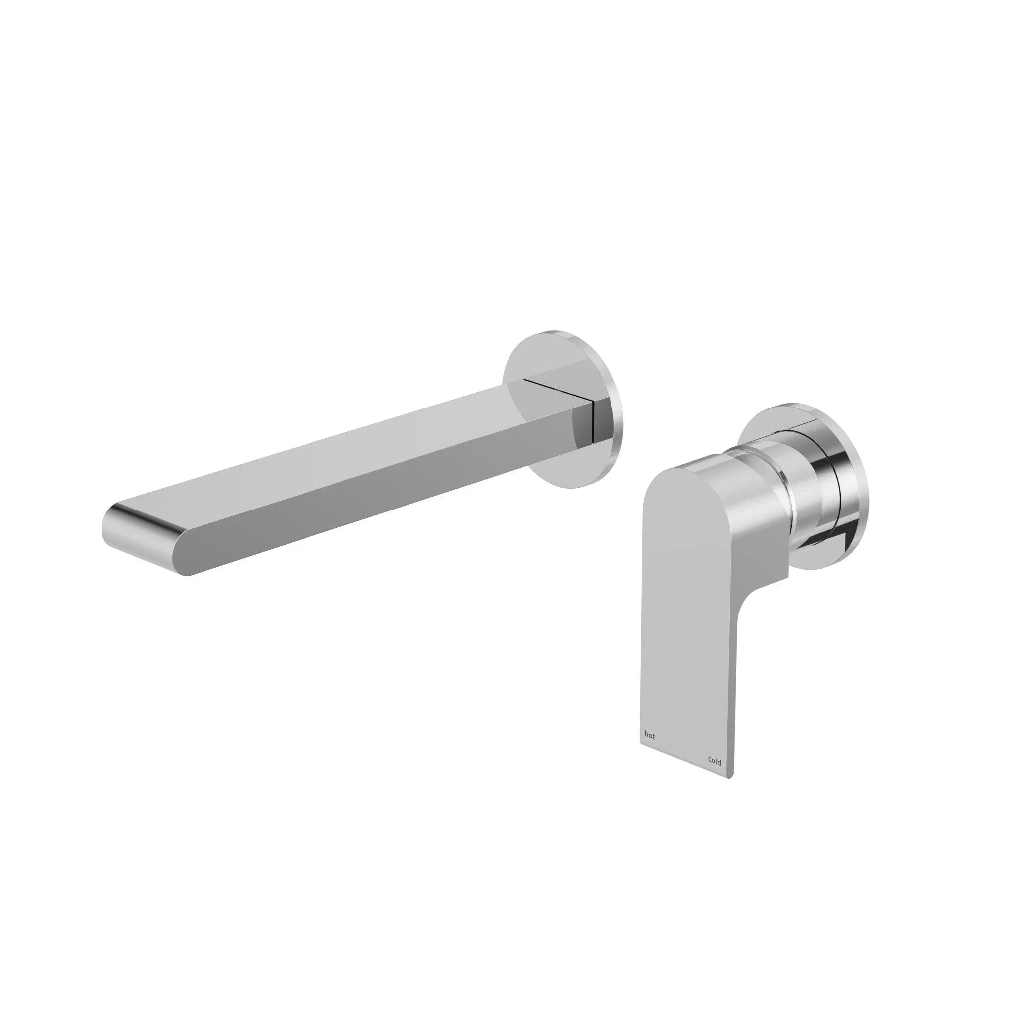 NERO BIANCA WALL BASIN/BATH MIXER SEPARATE BACK PLATE 187MM CHROME - Ideal Bathroom CentreNR321510ECH